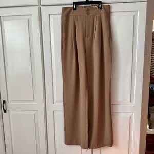 HALARA Wide Leg Pants in Tan